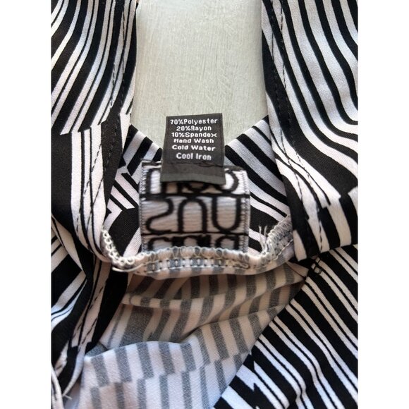 Clara Sun Woo Women's Geometric Striped Off-Shoulder Top Size M - Picture 5 of 7